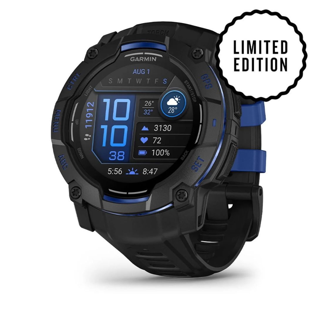 Garmin Instinct 3 50mm AMOLED Black/Blue with Charcoal Band