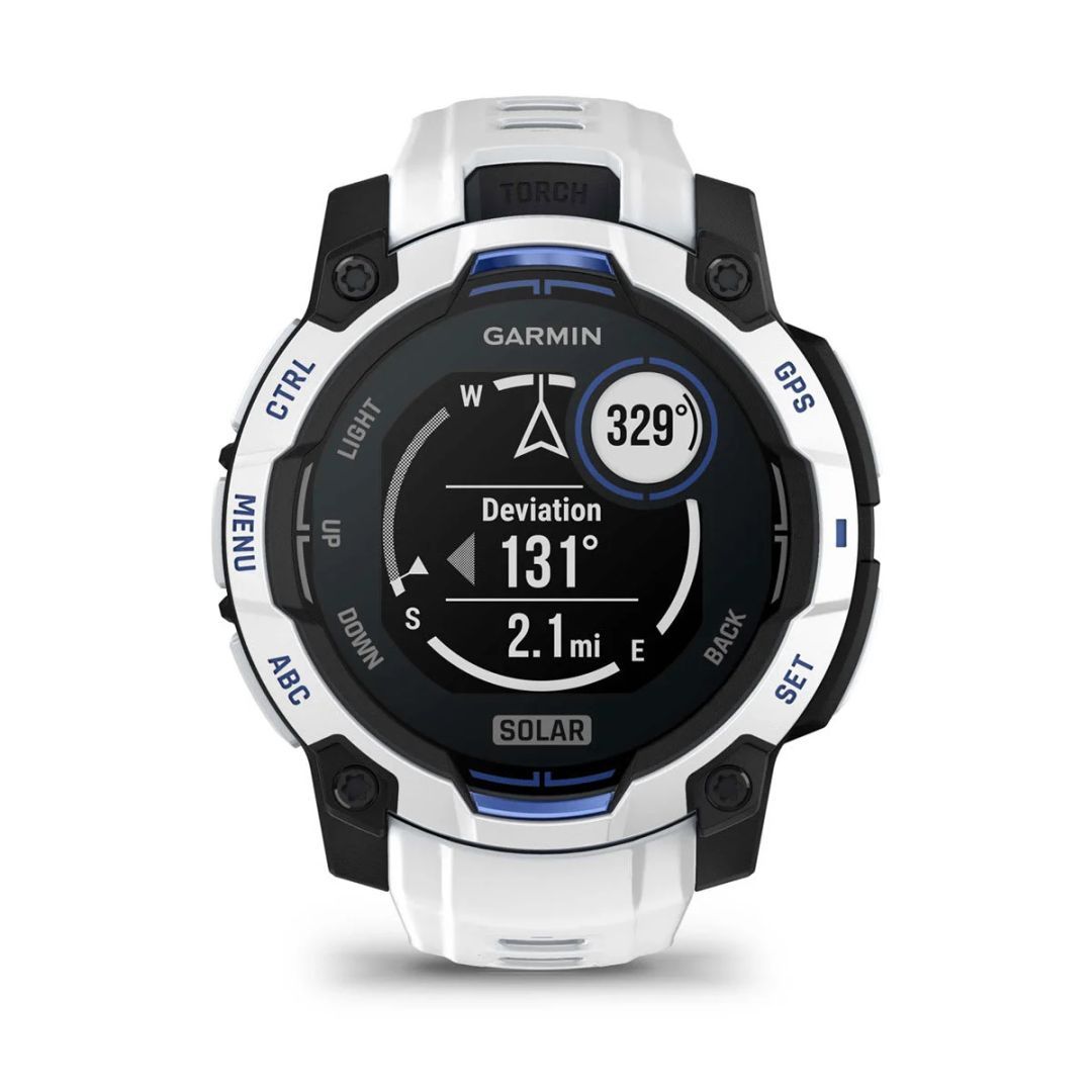 Garmin Instinct 3 45mm Solar Whitestone with Whitestone Band