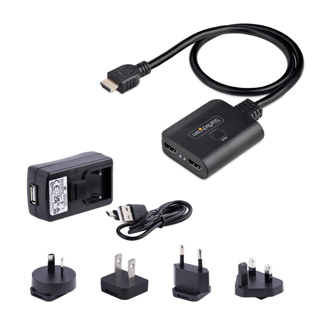 Startech 2-Port HDMI Splitter Black