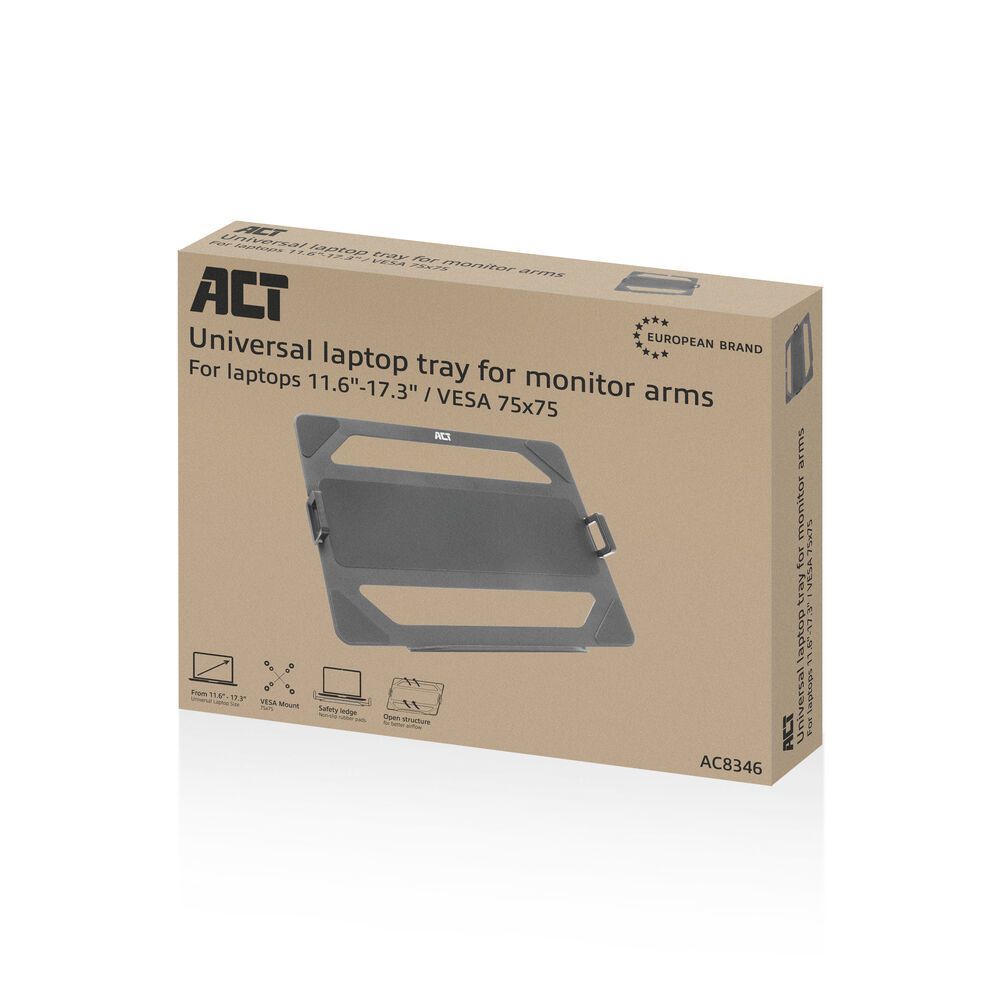 ACT AC8346 Universal laptop tray for monitor arms ACT AC8346 Universal laptop tray for monitor arms