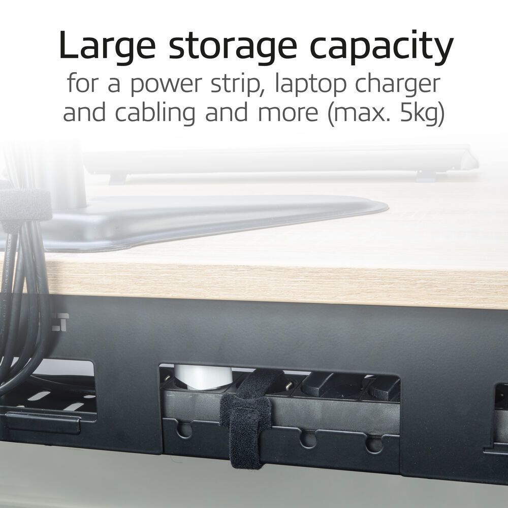 ACT Under desk cable management tray 80cm Black