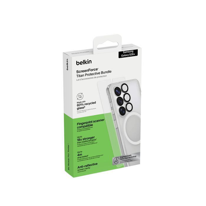 Belkin ScreenForce Titan Protective Bundle for Samsung Galaxy S26+