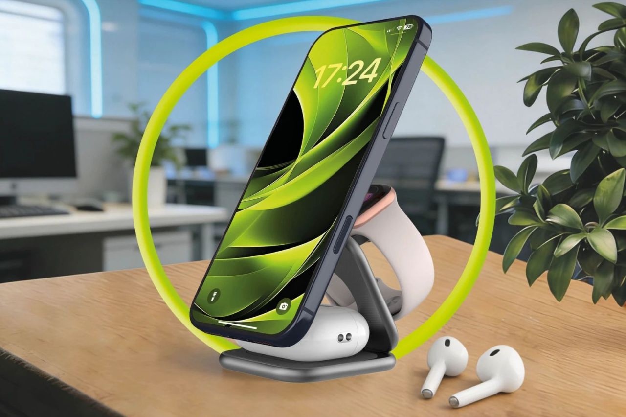 Mobile Origin PW36 3in1 Qi2 25W UltraSlim Foldable Charger Space Grey