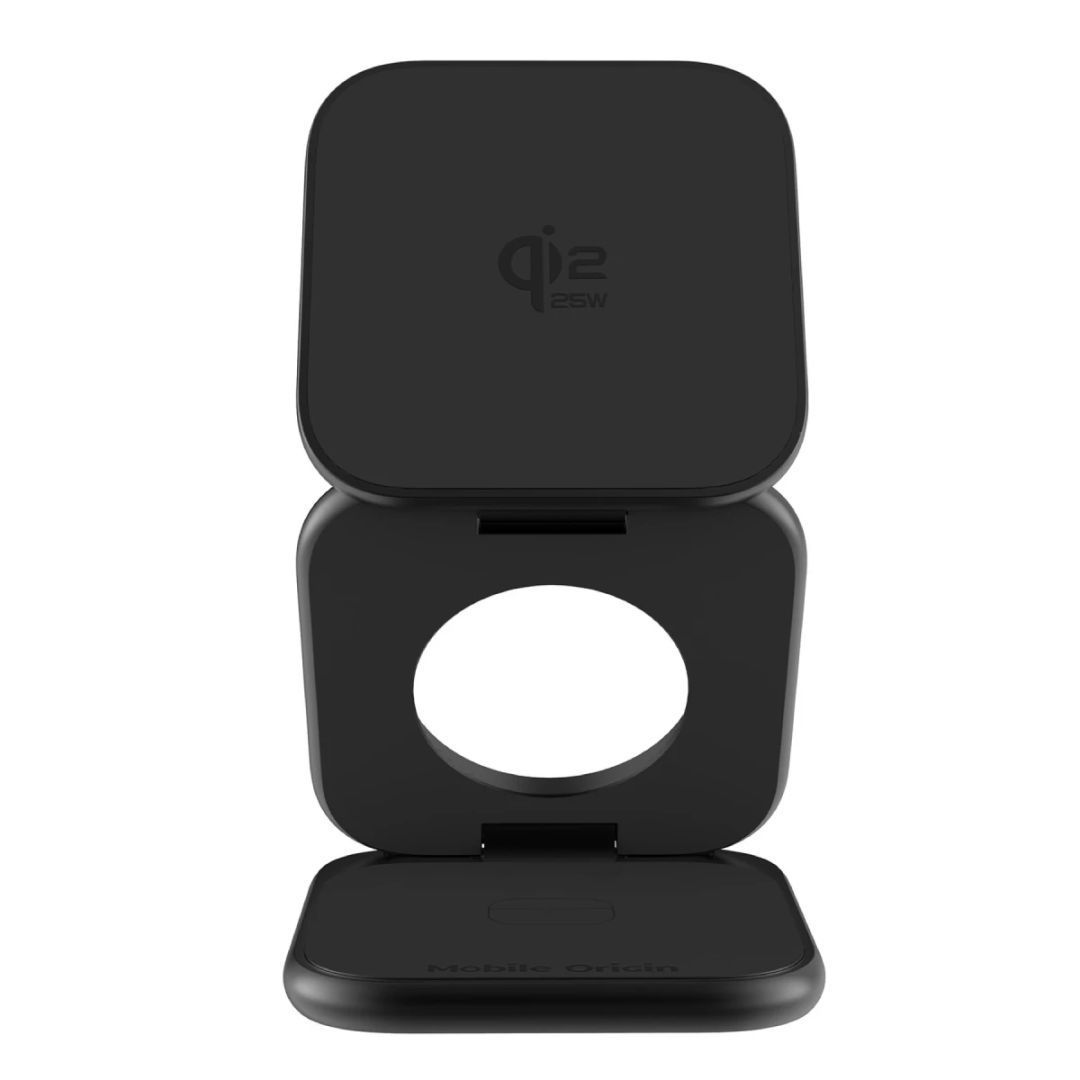 Mobile Origin PW36 3in1 Qi2 25W UltraSlim Foldable Charger Matte Black