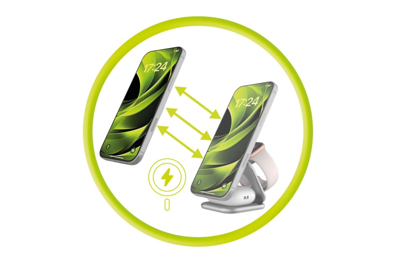 Mobile Origin PW36 3in1 Qi2 25W UltraSlim Foldable Charger Silver