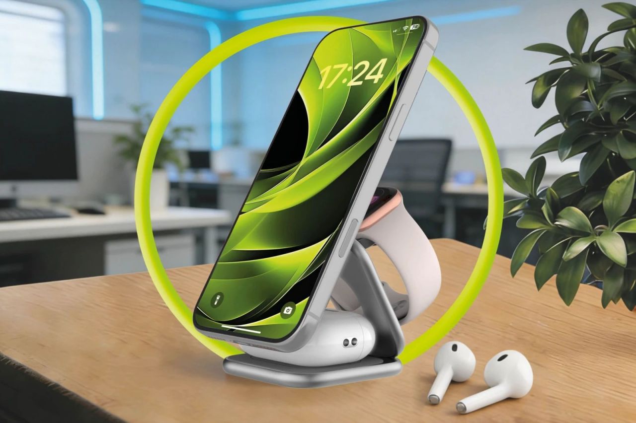 Mobile Origin PW36 3in1 Qi2 25W UltraSlim Foldable Charger Silver