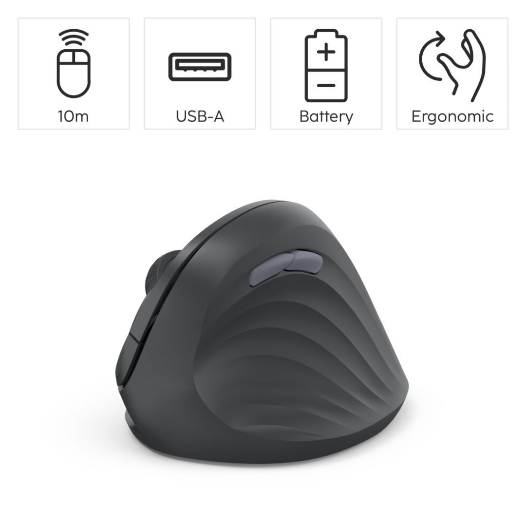 Hama EWM-500R Wireless Ergonomic Vertical Mouse Black