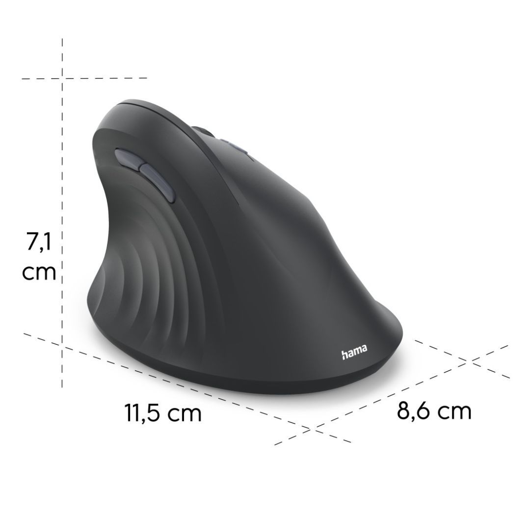 Hama EWM-500R Wireless Ergonomic Vertical Mouse Black
