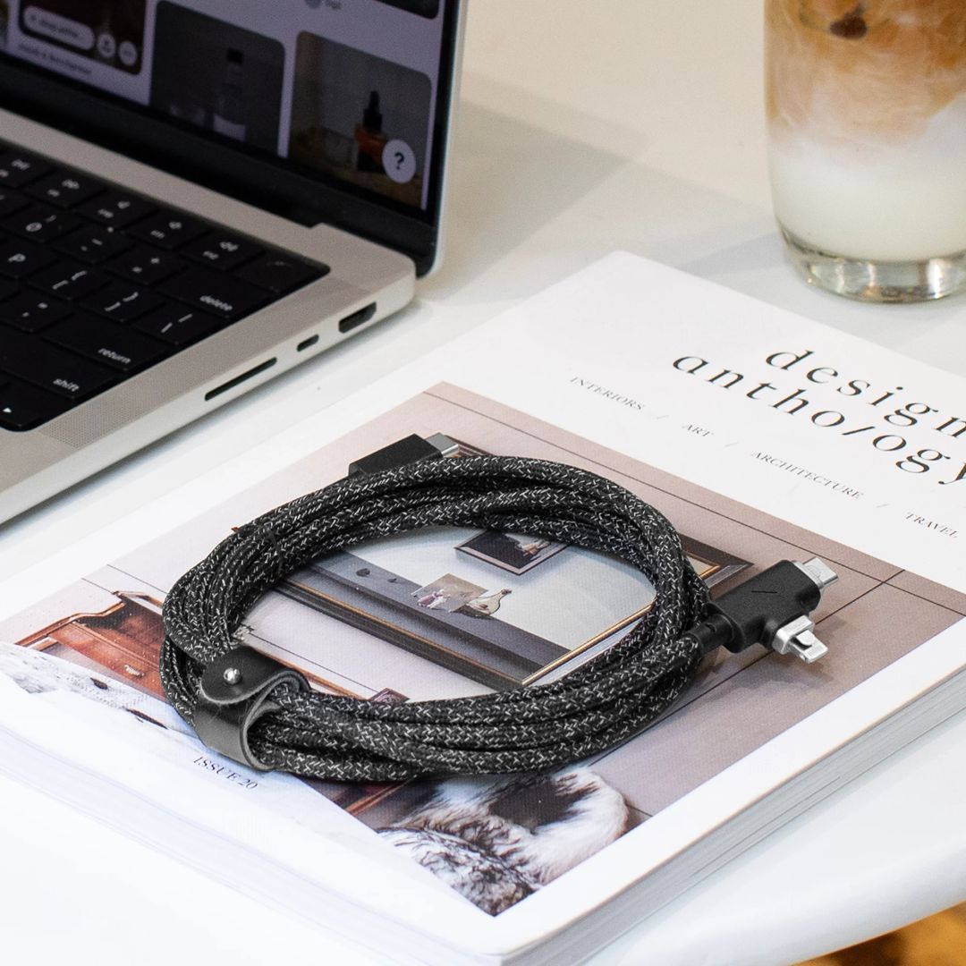 Native Union Belt Duo Pro USB-C to USB-C, Lightning cable 2,4m Cosmos