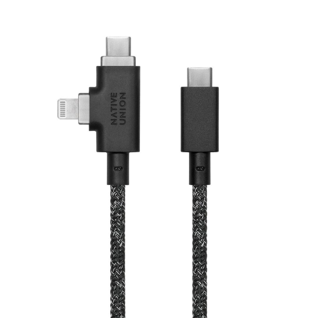 Native Union Belt Duo Pro USB-C to USB-C, Lightning cable 2,4m Cosmos
