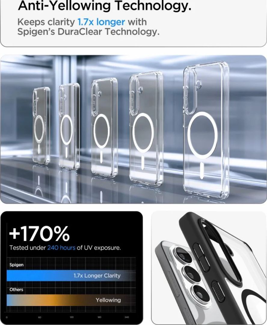 Spigen Ultra Hybrid MagSafe case for Samsung Galaxy S26+ Matte Black