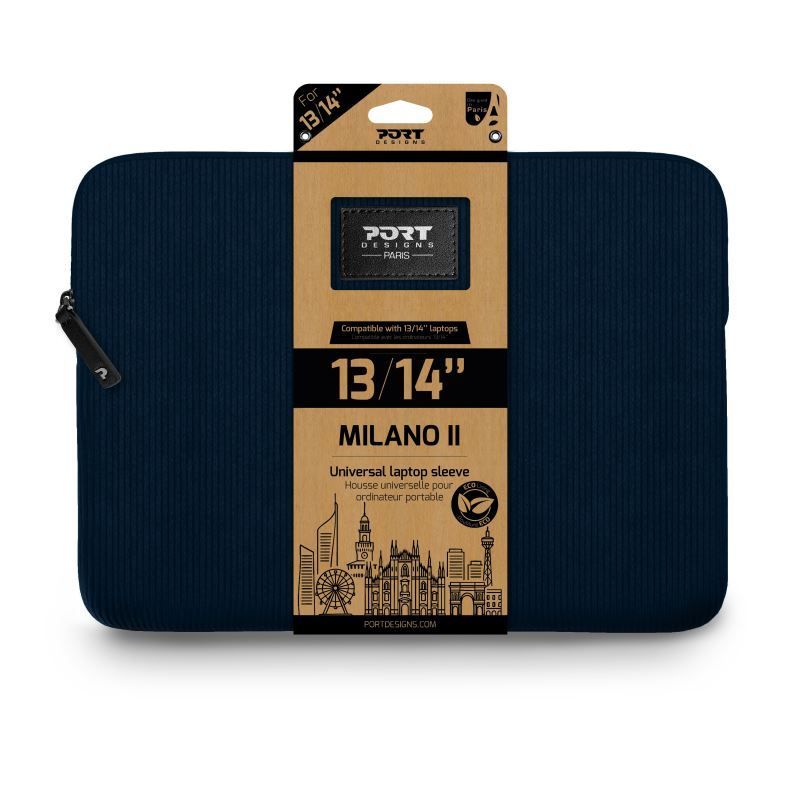 Port Designs MILANO II ECO laptop sleeve 14" Navy Blue