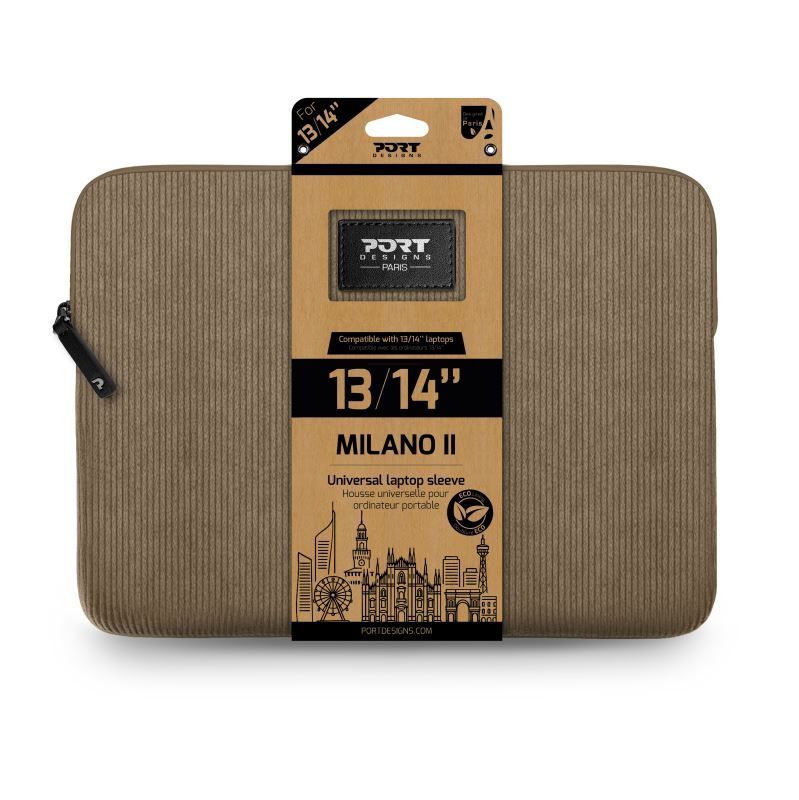 Port Designs MILANO II ECO laptop sleeve 14" Brown