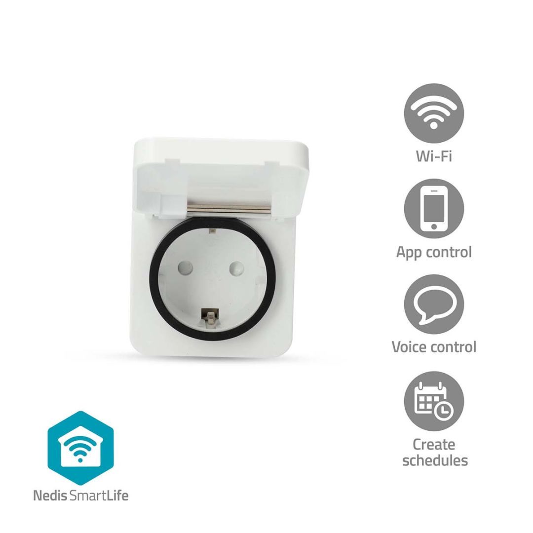 Nedis SmartLife Smart Plug IP44 3680W White