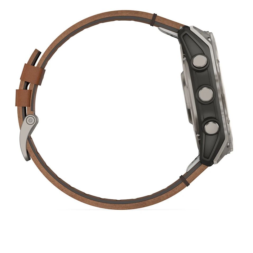 Garmin fenix 8 51mm AMOLED Sapphire, Titanium with Chestnut Leather Band Garmin fenix 8 51mm AMOLED Sapphire, Titanium with Chestnut Leather Band