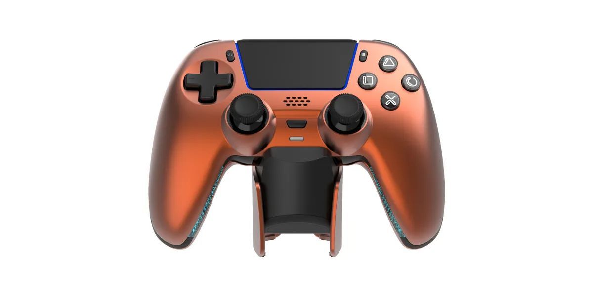 Deltaco Wireless Pro PS5 Gamepad with Charge Station Orange