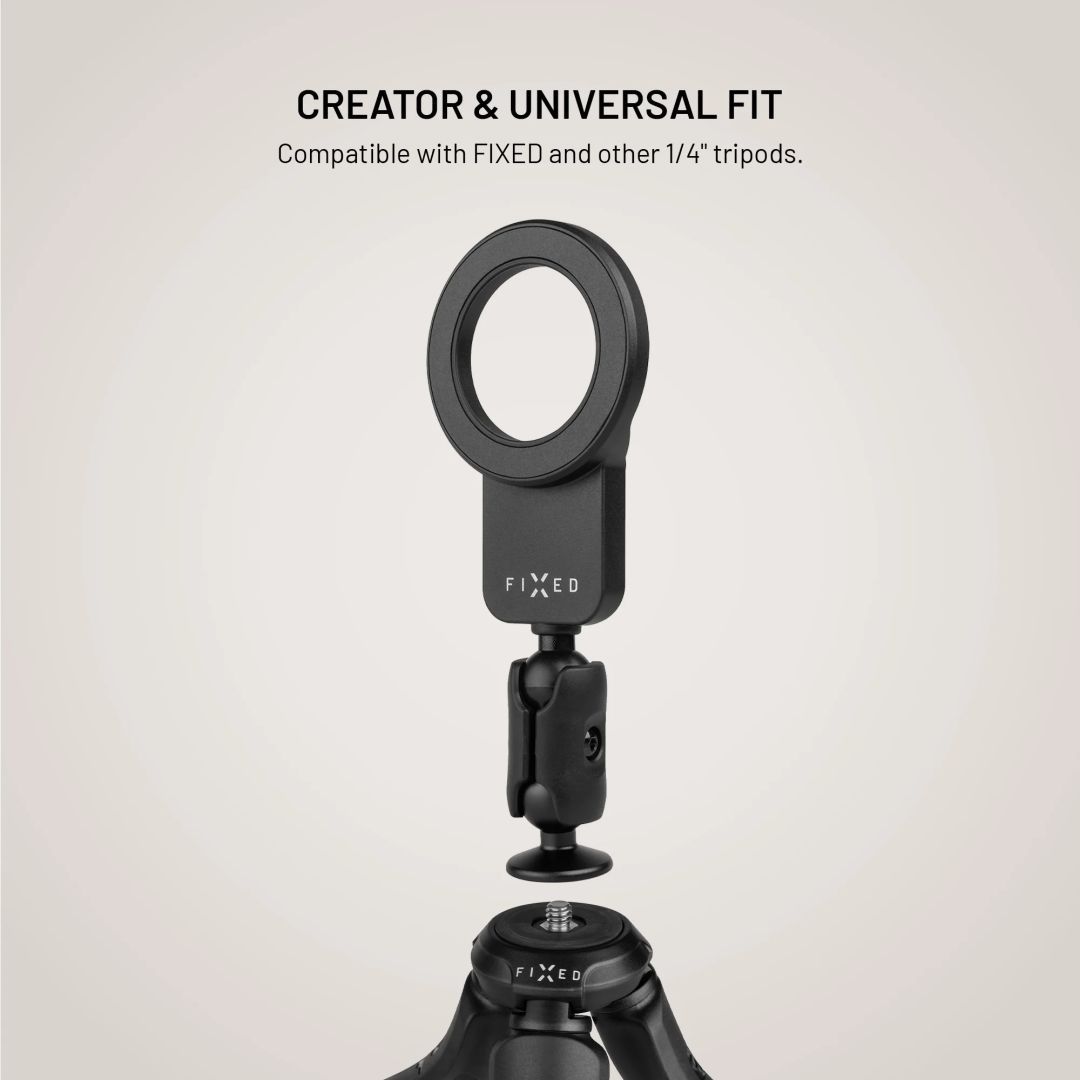 FIXED 1/4"-os mágneses telefontartó MagSafe tartóval, fekete