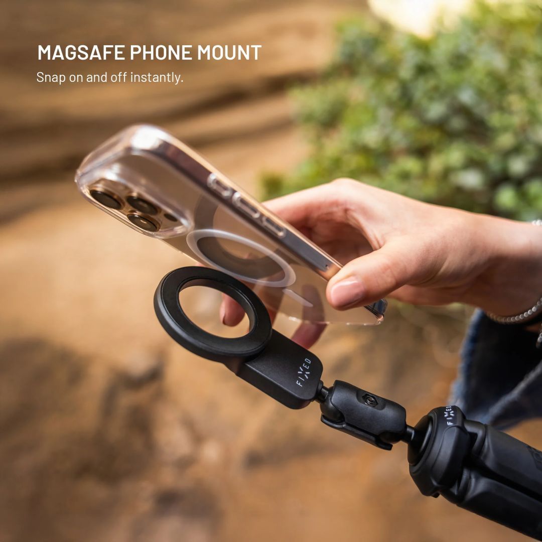 FIXED 1/4"-os mágneses telefontartó MagSafe tartóval, fekete