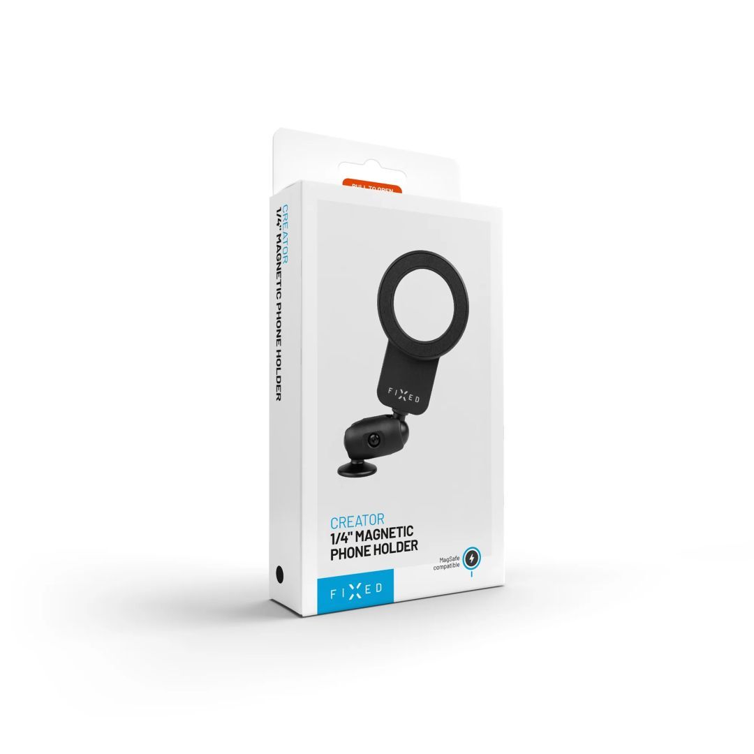 FIXED 1/4"-os mágneses telefontartó MagSafe tartóval, fekete