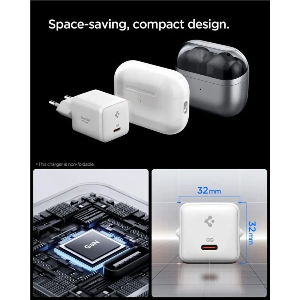 Spigen Essential 30W Wall Charger White