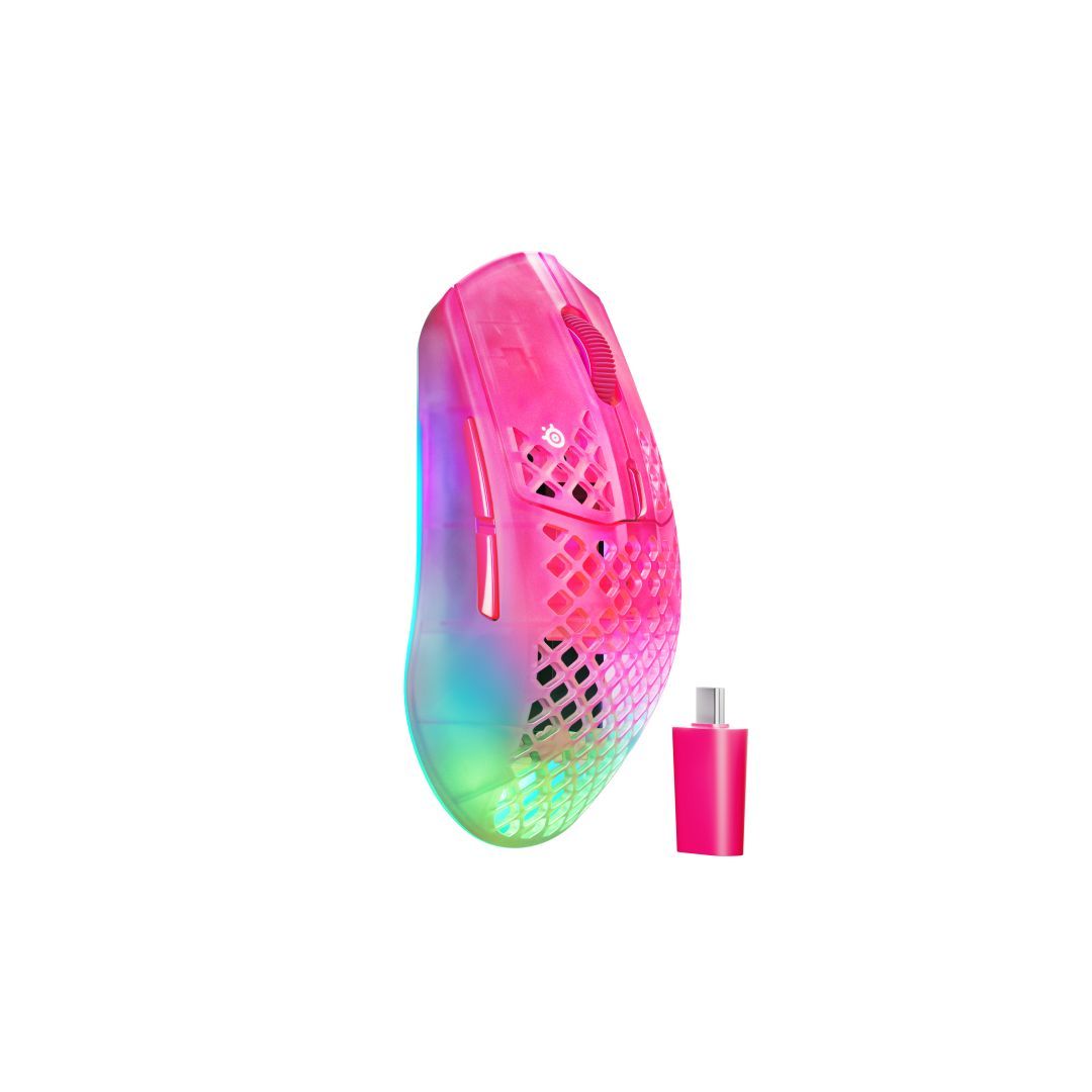 Steelseries Aerox 3 Gaming Wireless Bluetooth Gen 2 Mouse Magenta Haze