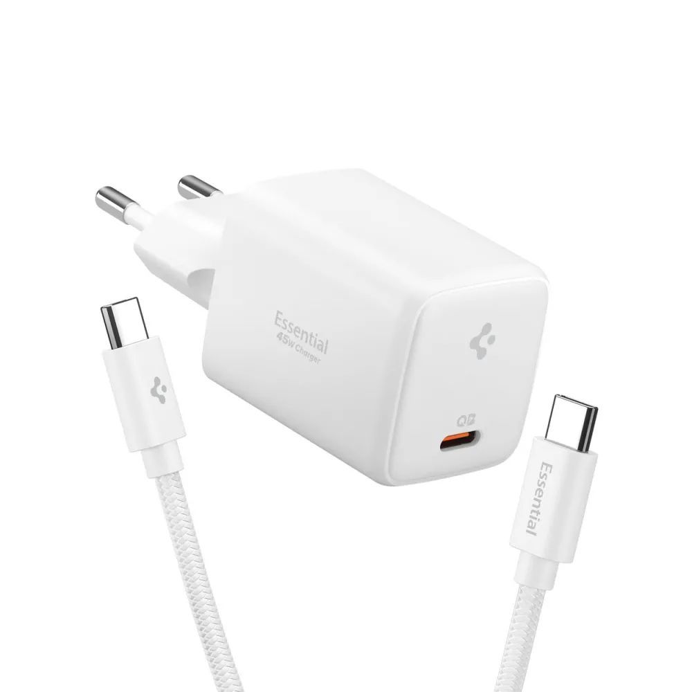 Spigen Essential 45W Wall Charger White Spigen Essential 45W Wall Charger White