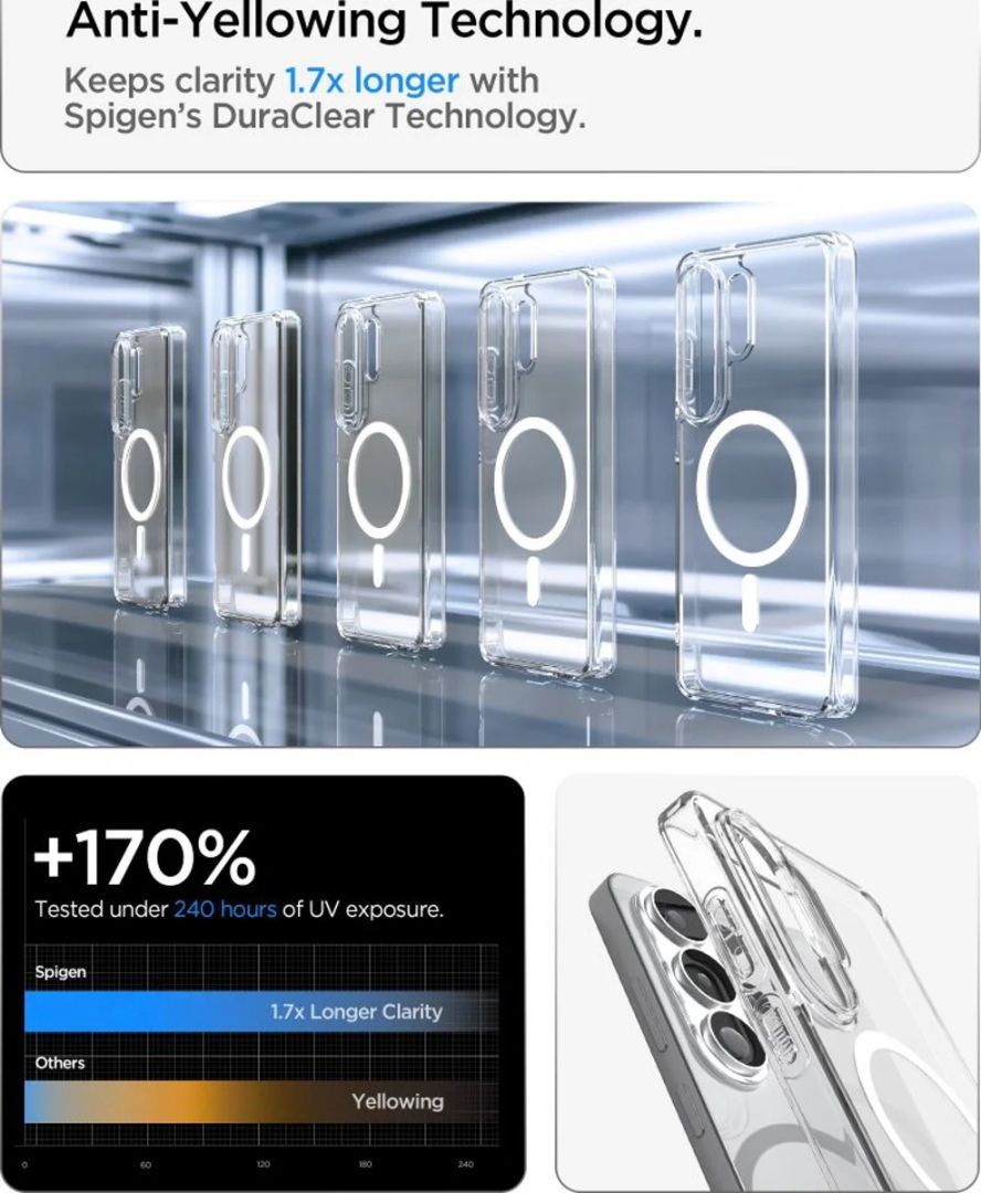 Spigen Ultra Hybrid MagSafe case for Samsung Galaxy S26 Ultra Clear White