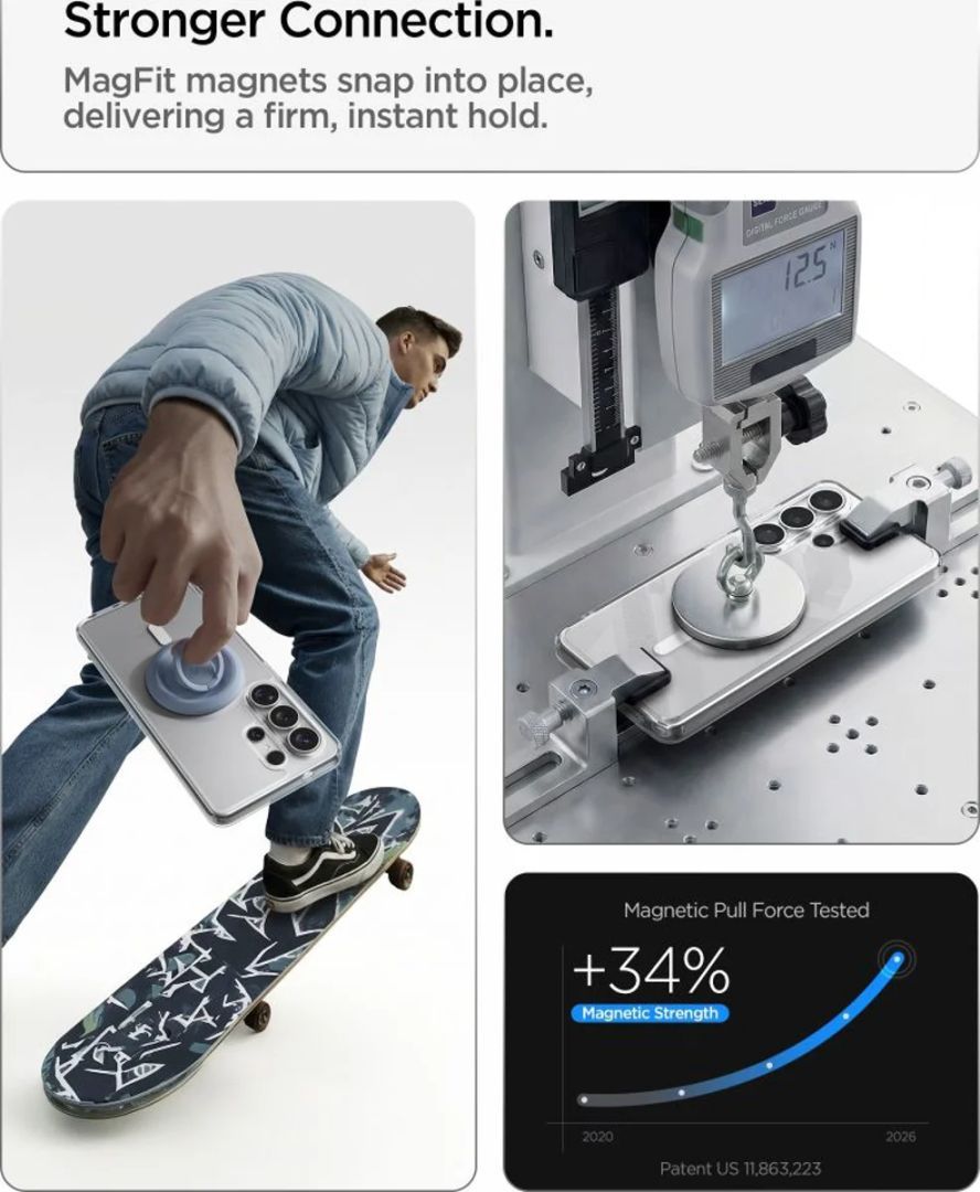 Spigen Ultra Hybrid MagSafe case for Samsung Galaxy S26 Ultra Clear White