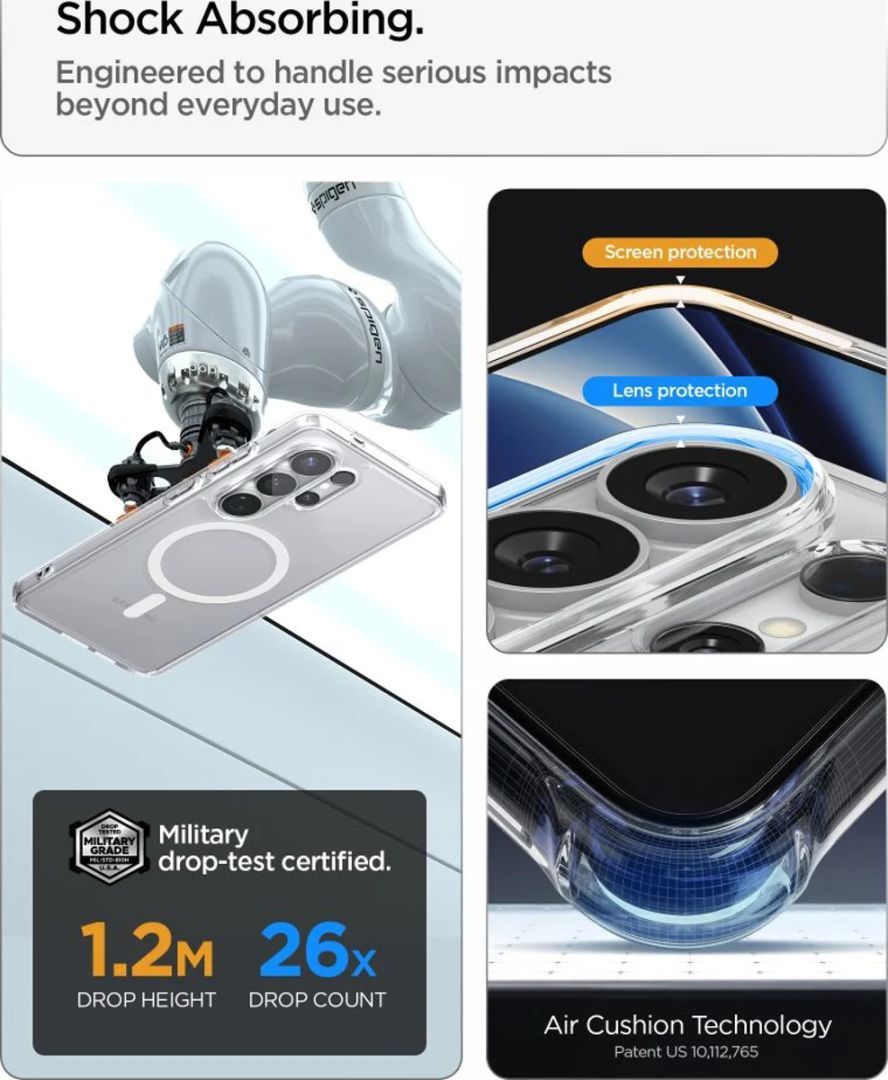 Spigen Ultra Hybrid MagSafe case for Samsung Galaxy S26 Ultra Clear White