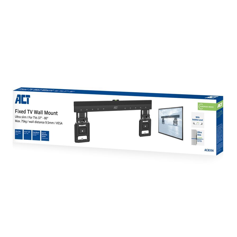 ACT Fixed TV Wall Mount 37"-80" Black