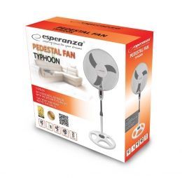 Esperanza Pedestal Cooling Fan 16" Typoon White/Grey