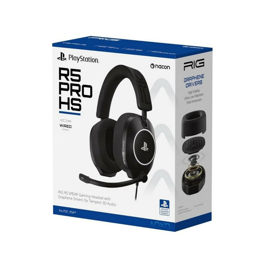 Nacon RIG R5 PRO HS Wireless Bluetooth Gaming Headset Black