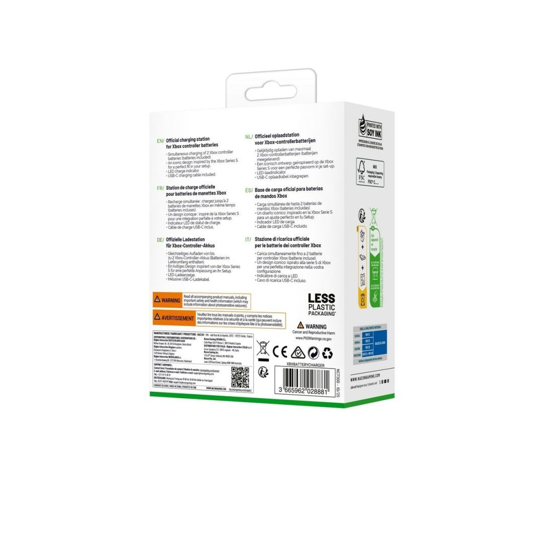 Nacon Controller Battery Charging Station White