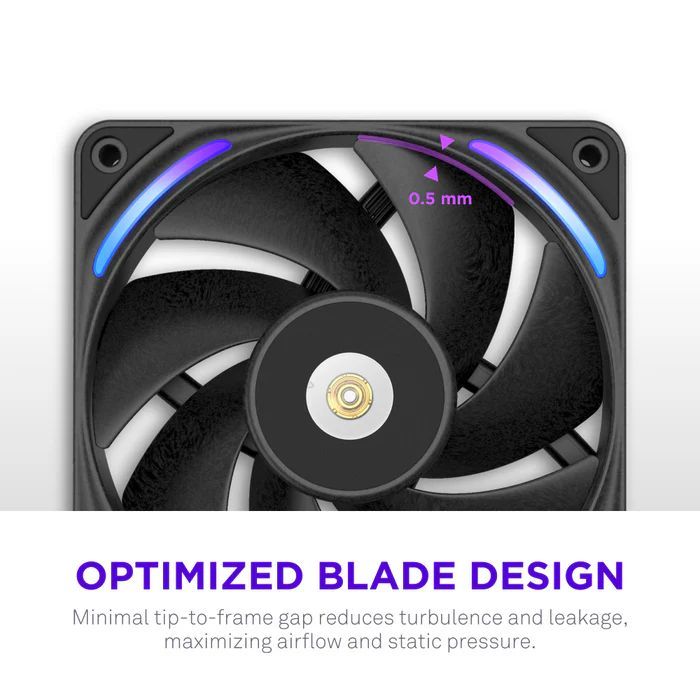 NZXT F120X 120mm Performance RGB Fan Black