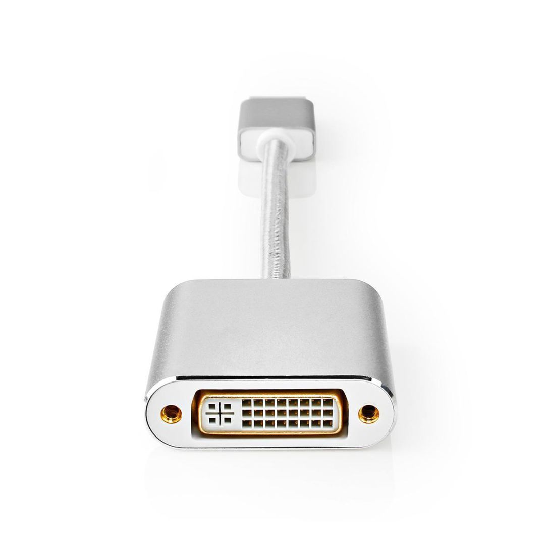 Nedis DisplayPort Male - DVI-D 24+1-Pin Female Gold Plated 0,20m Silver