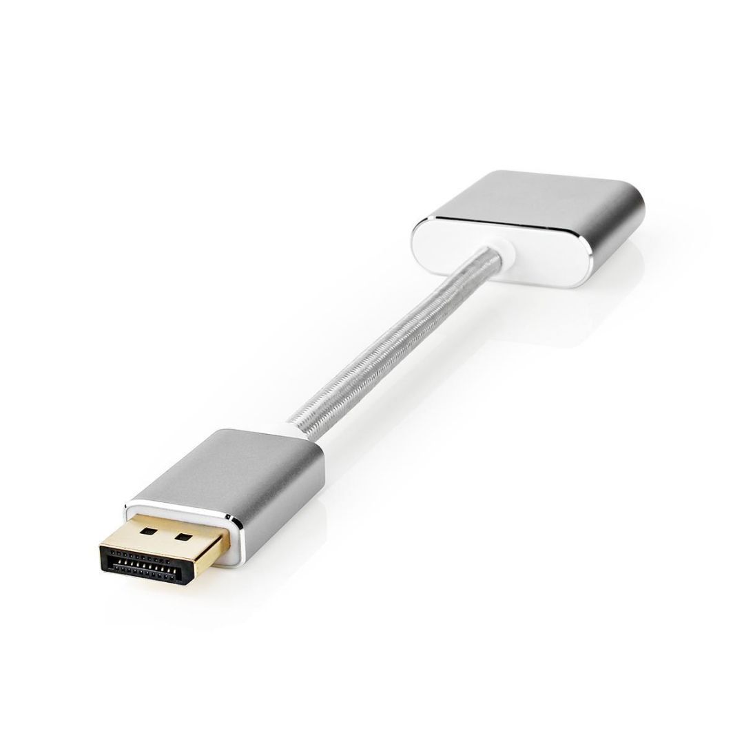 Nedis DisplayPort Male - DVI-D 24+1-Pin Female Gold Plated 0,20m Silver