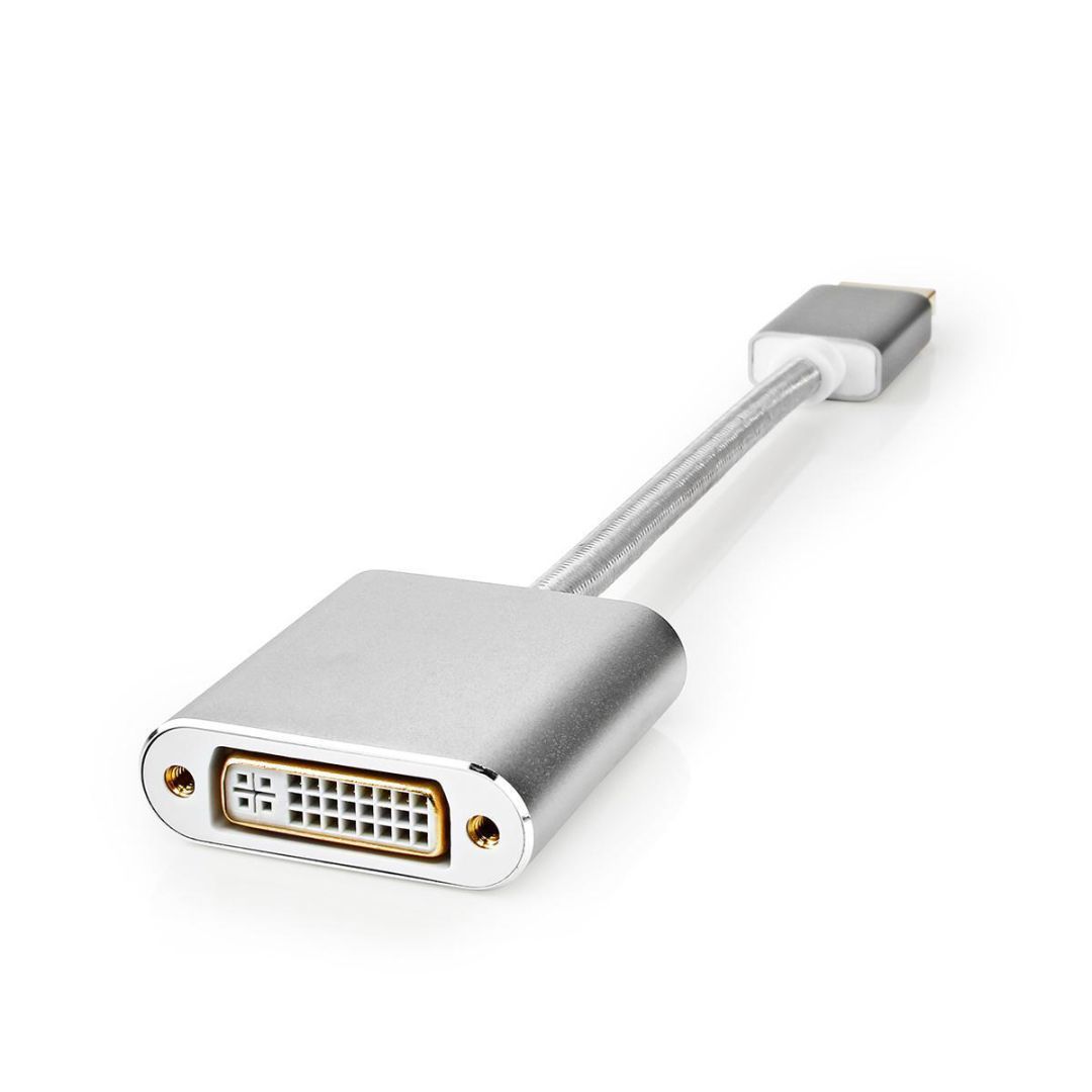 Nedis DisplayPort Male - DVI-D 24+1-Pin Female Gold Plated 0,20m Silver