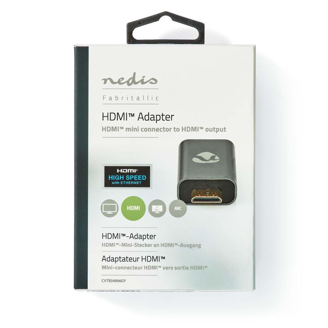 Nedis HDMI Male - HDMI Mini Connector Adapter Gun Metal