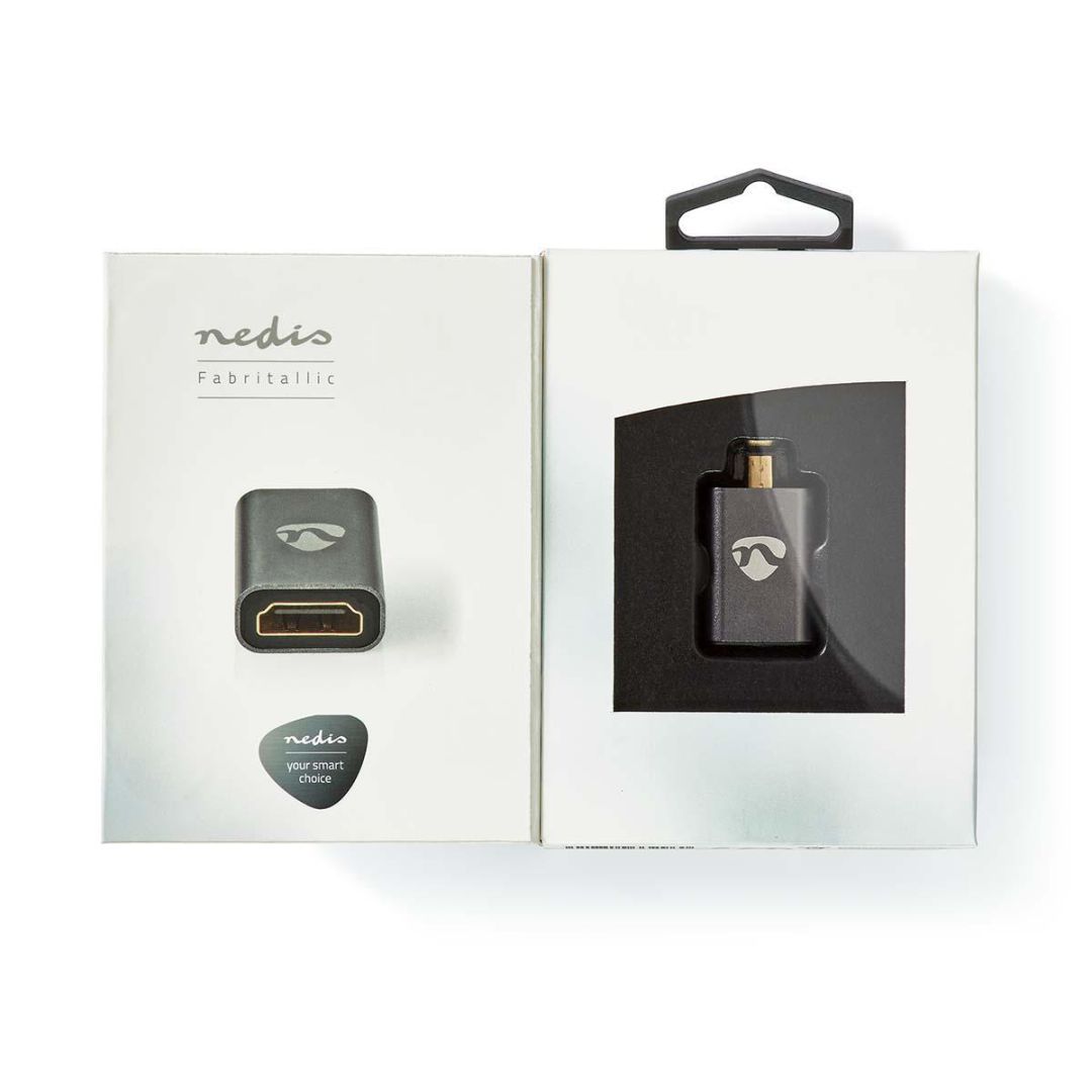 Nedis HDMI Male - HDMI Micro Connector Adapter Gun Metal