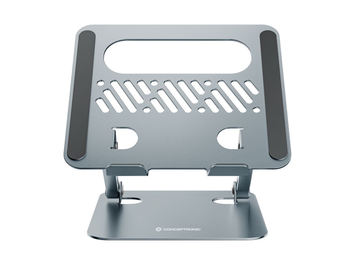 Conceptronic THANA10G Foldable Laptop Stand Adjustable Height Grey