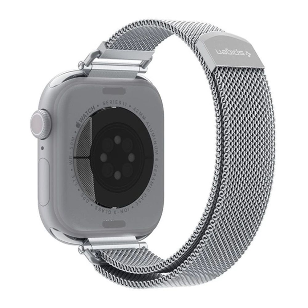 Spigen Metal Band for Apple Watch 42mm/41mm/40mm Silver