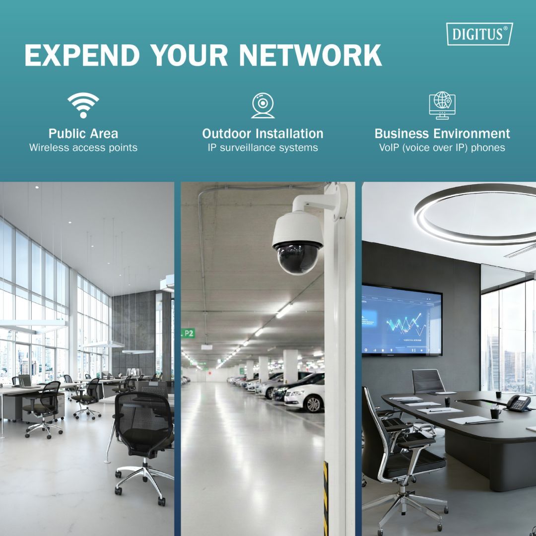 Digitus Gigabit Ethernet PoE++ Injektor 802.3bt