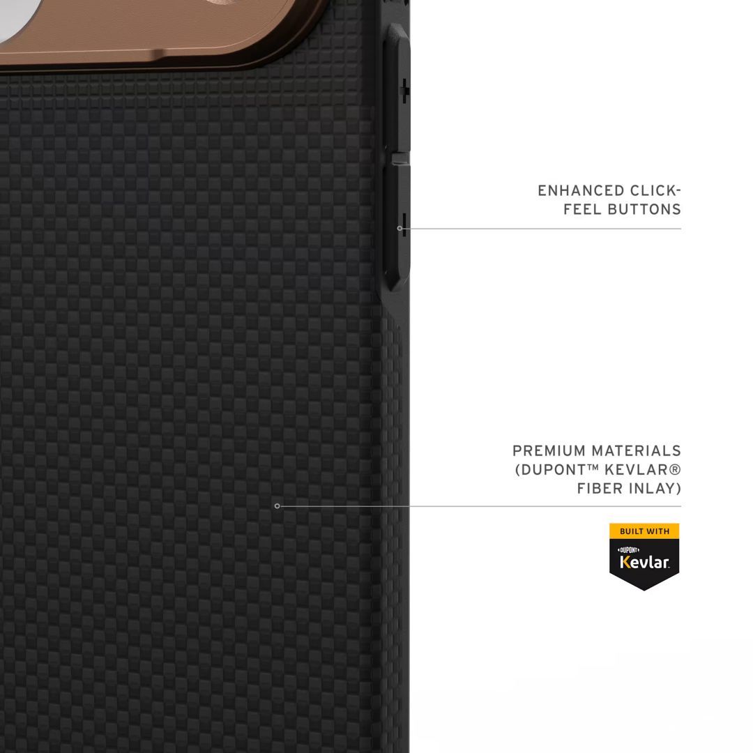 UAG Fiber Armor case for iPhone 17 Pro Max Kevlar Graphite/Bronze