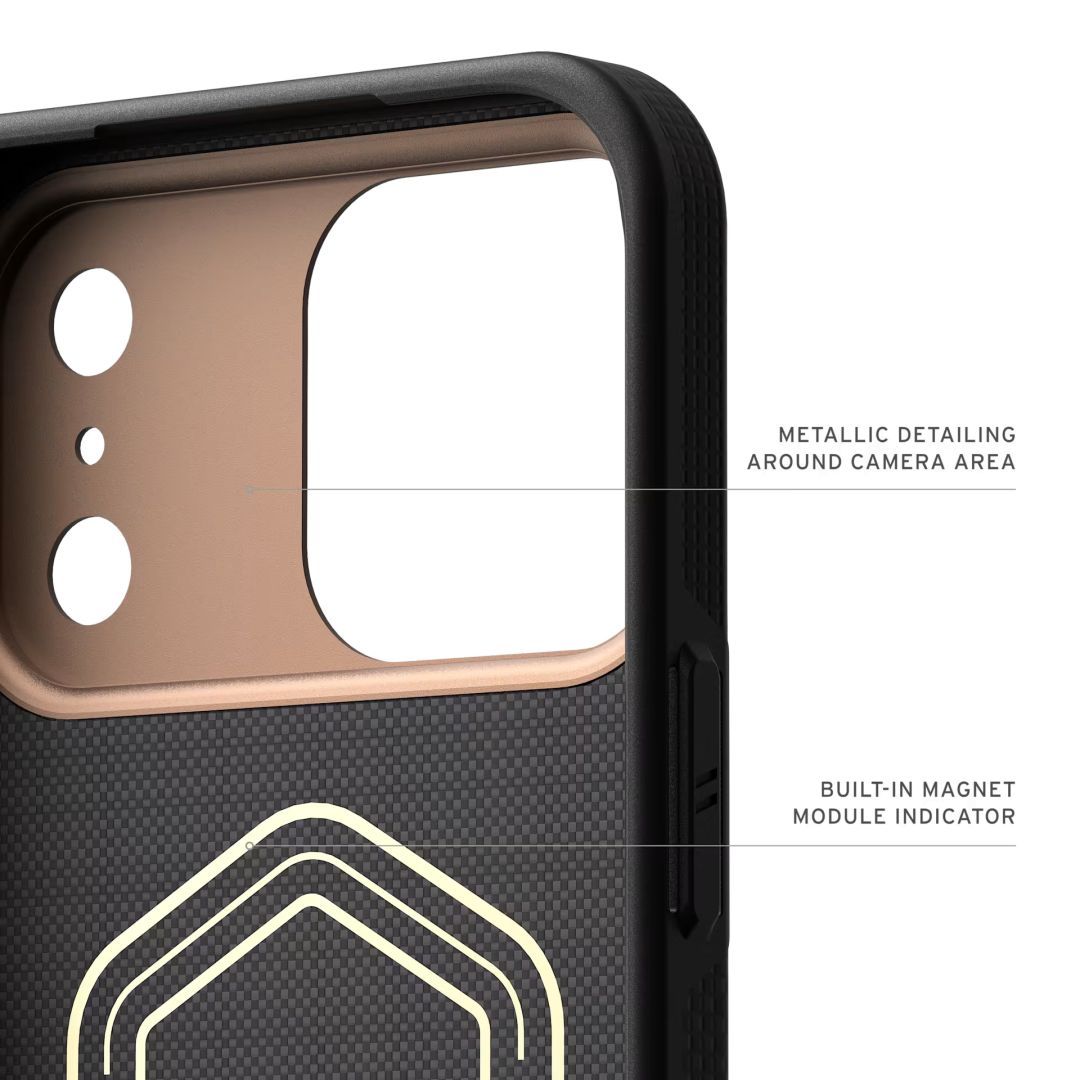 UAG Fiber Armor case for iPhone 17 Pro Max Kevlar Graphite/Bronze