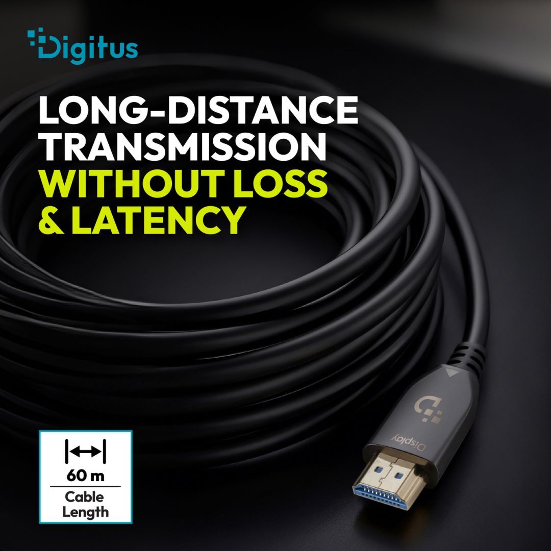 Digitus HDMI AOC Hybrid Fiber Optic Cable UHD 8K 60m Black