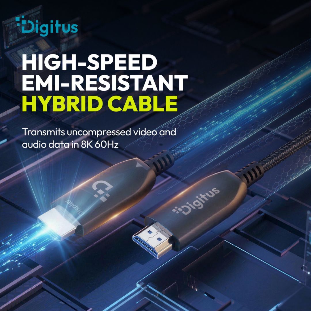 Digitus HDMI AOC Hybrid Fiber Optic Cable UHD 8K 70m Black