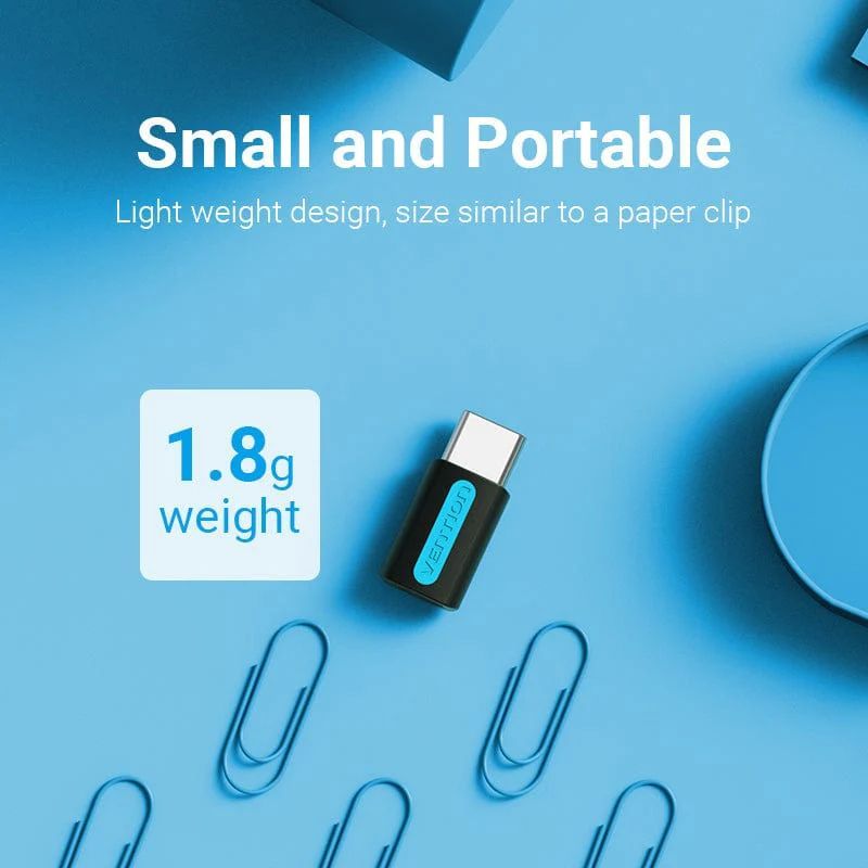 Vention USB-C to microUSB Adapter Black