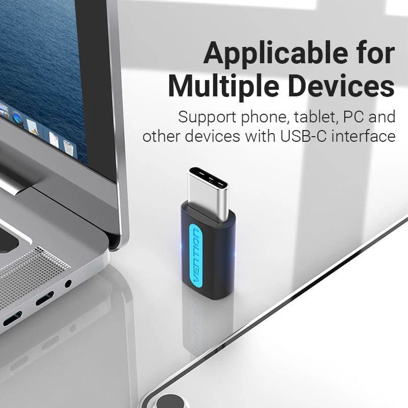 Vention USB-C to microUSB Adapter Black