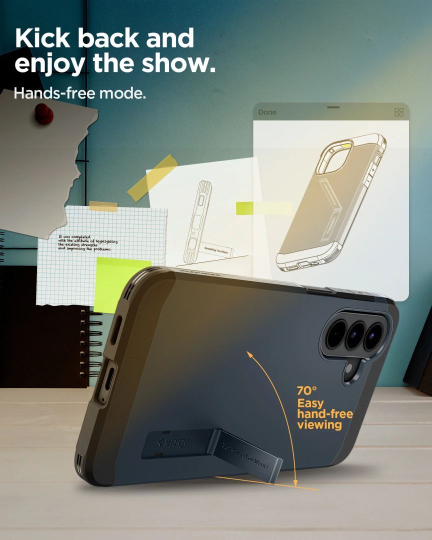 Spigen Tough Armor case for Samsung Galaxy A57 5G Metal Slate