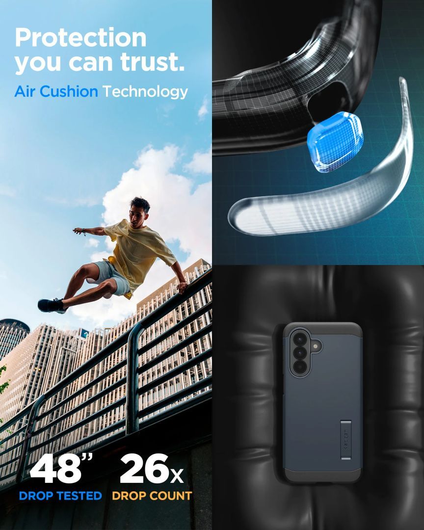 Spigen Tough Armor case for Samsung Galaxy A57 5G Metal Slate